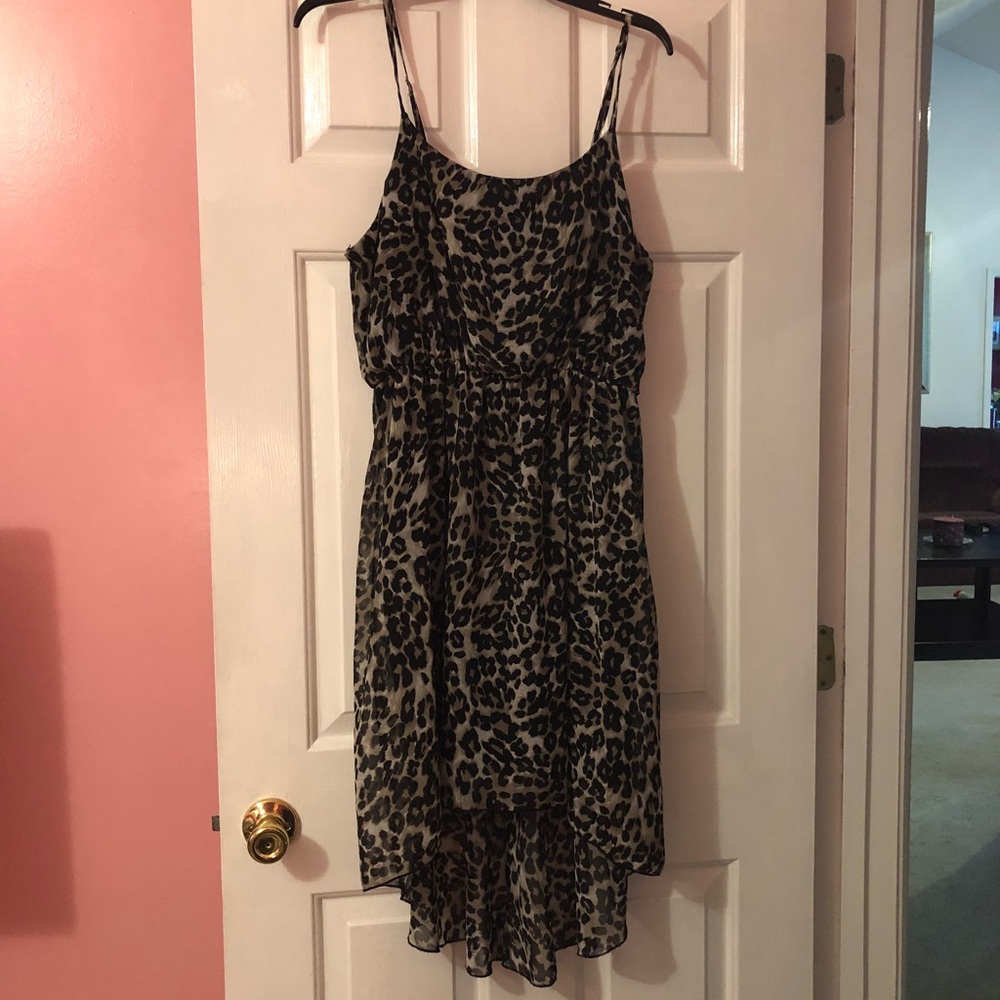 Forever 21 plus XL cheetah high low dress